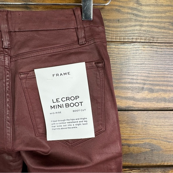 Frame le crop mini boot cut bordaux coated - Picture 6 of 8